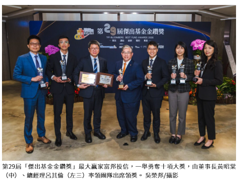 最大贏家！富邦投信橫掃金鑽獎10獎項 投資團隊實力再獲肯定