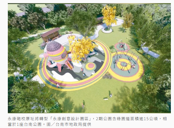  軍事基地轉型 台南永康綠地拚再增1座「台南公園」 
