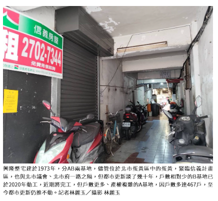 台北101旁都更兩樣情...信義興隆B棟將完工 A棟嘆遲等無都更