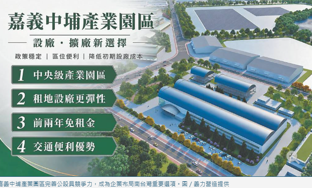 嘉義中埔產業園區 設廠布局首選