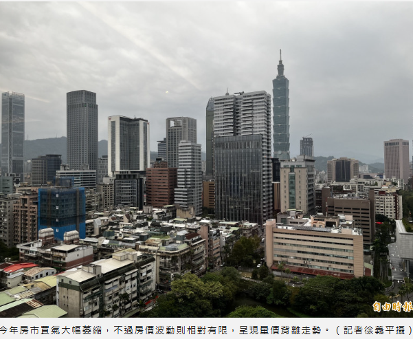 金龍風暴週年1》全國房價微跌0.7％ 六都台中跌最多