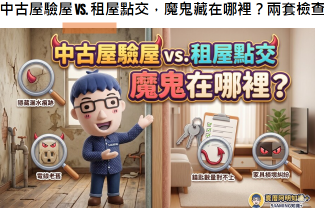 中古屋驗屋 vs. 租屋點交，魔鬼藏在哪裡？兩套檢查表一次看懂