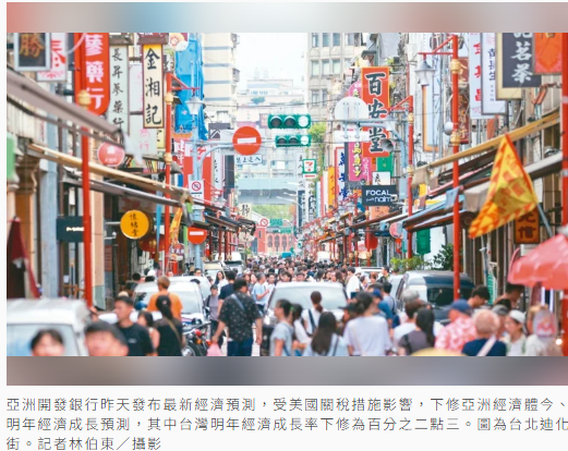  亞銀下修我明年GDP增幅至2.3% AI投資熱潮恐放緩 