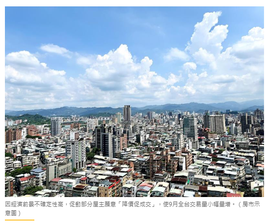  年、月雙增！ 9月全台房市交易月增4% 年增3% 