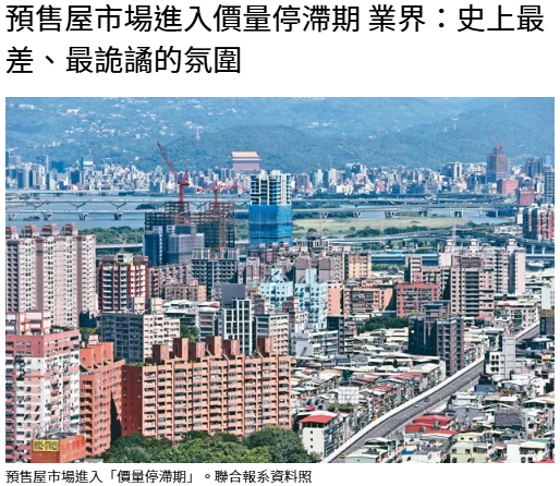  預售屋市場進入價量停滯期 業界：史上最差、最詭譎的氛圍 