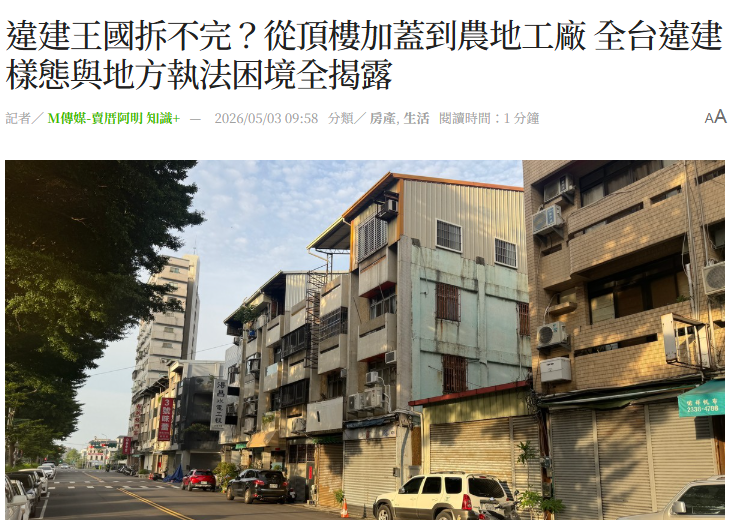 違建王國拆不完？從頂樓加蓋到農地工廠...