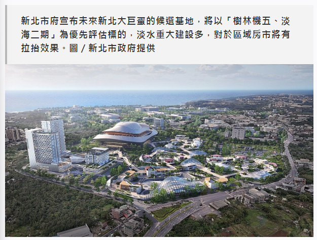  淡水房市支撐更強化？新北大巨蛋有望落腳重大好消息！ 
