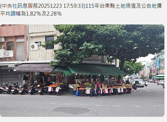 115年台東「地王」由位於台東市正氣路與光明路之角地掄元