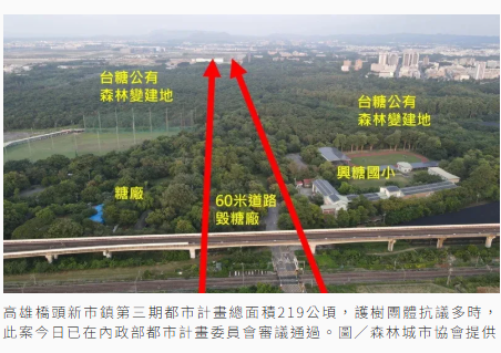 橋頭新市鎮第三期都市計畫過關 高市府：樂觀其成將兼顧保育與發展