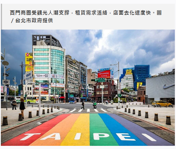  西門商圈店面搶手　品牌持續卡位街邊熱區 