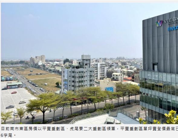  台南東區三大重劃區正夯 虎尾寮、平實重劃區領軍 南台南副都心邁5字頭 