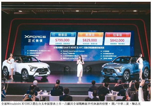 三菱品牌重磅回歸 Mitsubishi XFORCE 全新都會跨界休旅強勢登場