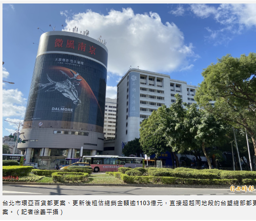 千億都更案1》環亞百貨都更案 總銷逾...