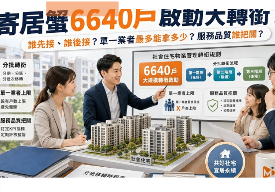 寄居蟹6640戶啟動大轉銜！誰先接、誰後接？單一業者最多能拿多少？服務品質誰把關？