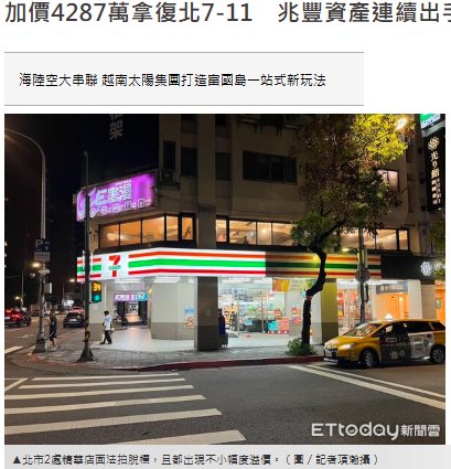 加價4287萬拿復北7-11　兆豐資產連續出手獵北市金店面　