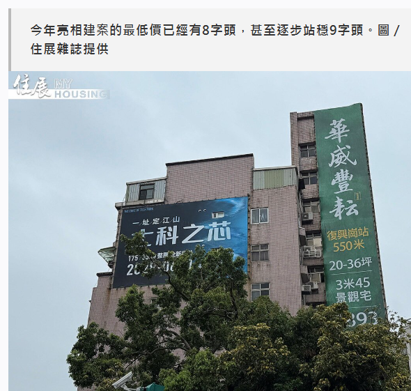  北市單坪百萬以下預售成交　占比不到15％ 