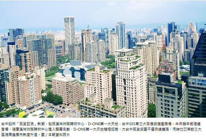 迎百貨巨浪 台中房市升溫