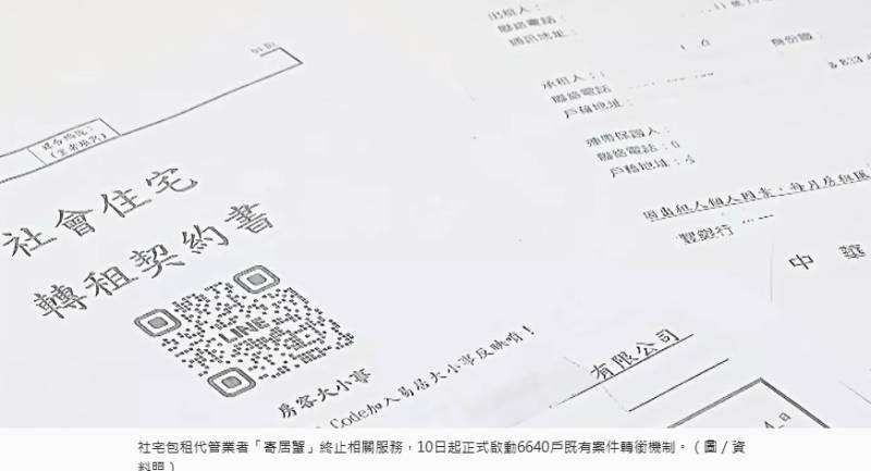 寄居蟹終止社宅包租代管服務 住都中心...