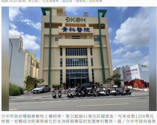 比中央標準嚴格 中市百坪以上市地改推地上權