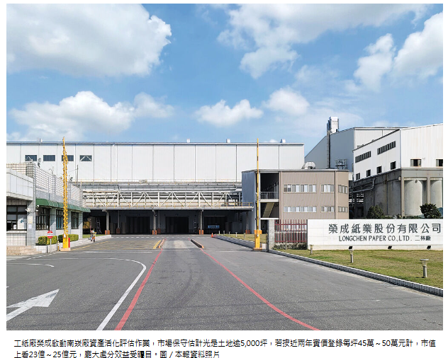  榮成擬售南崁廠 市值上看25億 