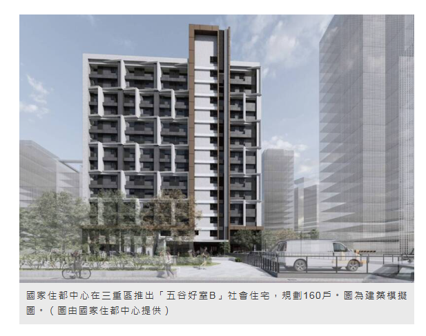  新北三重再推160戶社宅 預估2029年完工 