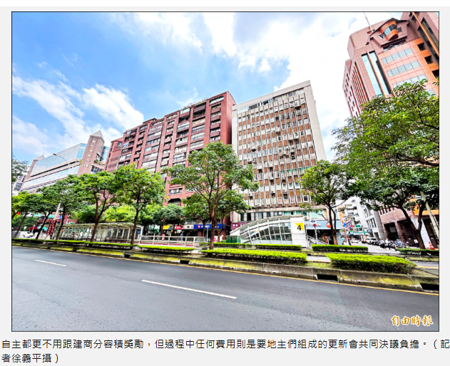 協議合建分容積 自主都更出地又出錢