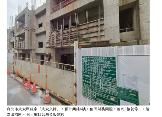蓋到3樓就停工！大安區爛尾樓法拍流標 專家：恐打6折才有人接
