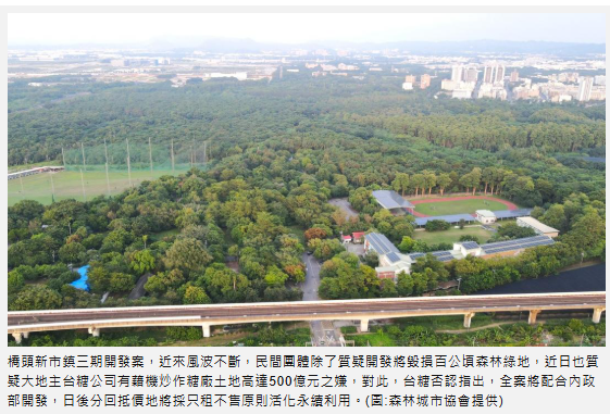 橋頭新市鎮三期風波又起 台糖遭質疑炒作500億土地之嫌 台糖喊冤居民盼開路